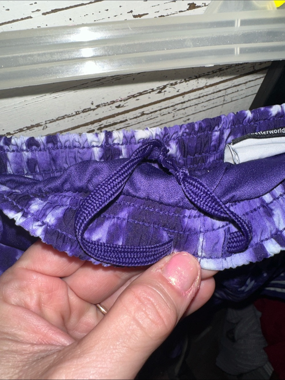 Nike Purple Tie-Dye Athletic Shorts small drawstring lined inside like new - Picture 4 of 7
